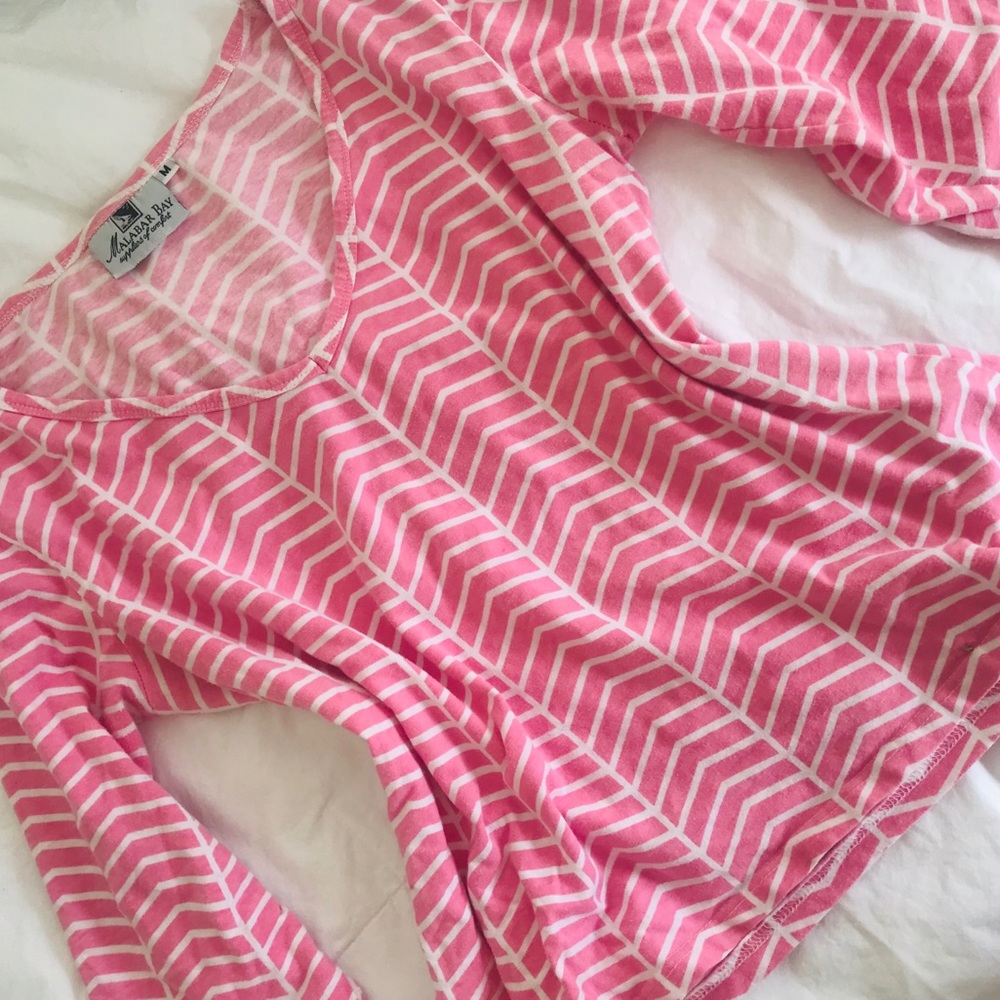 Preppy Pink Long Sleeve Top